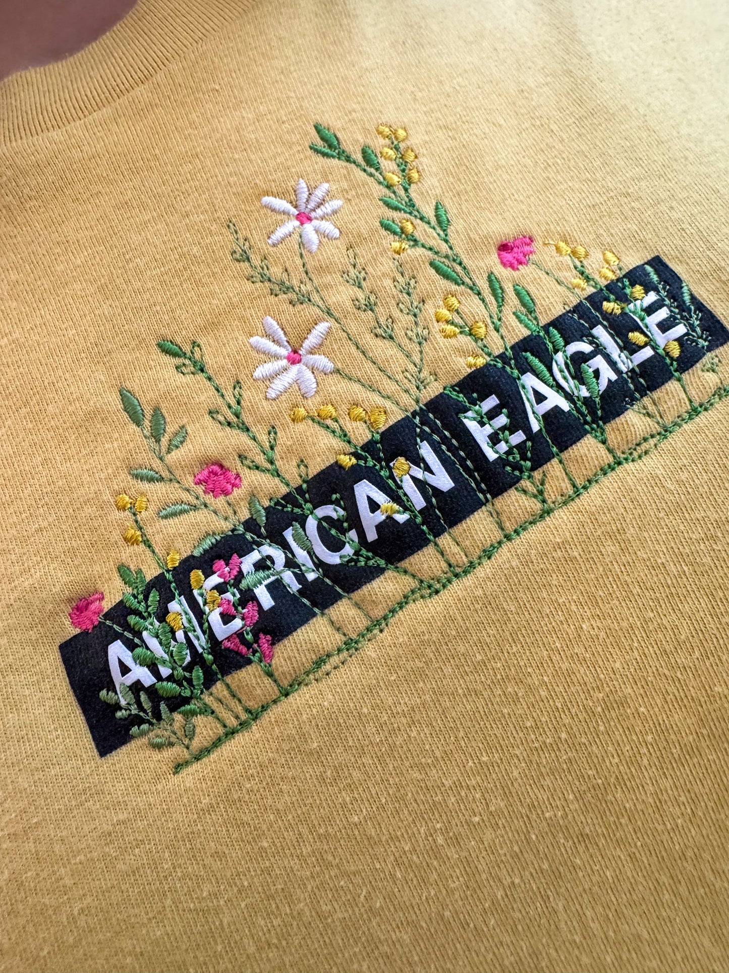 American Eagle Floral Cover Up T-Shirt XS