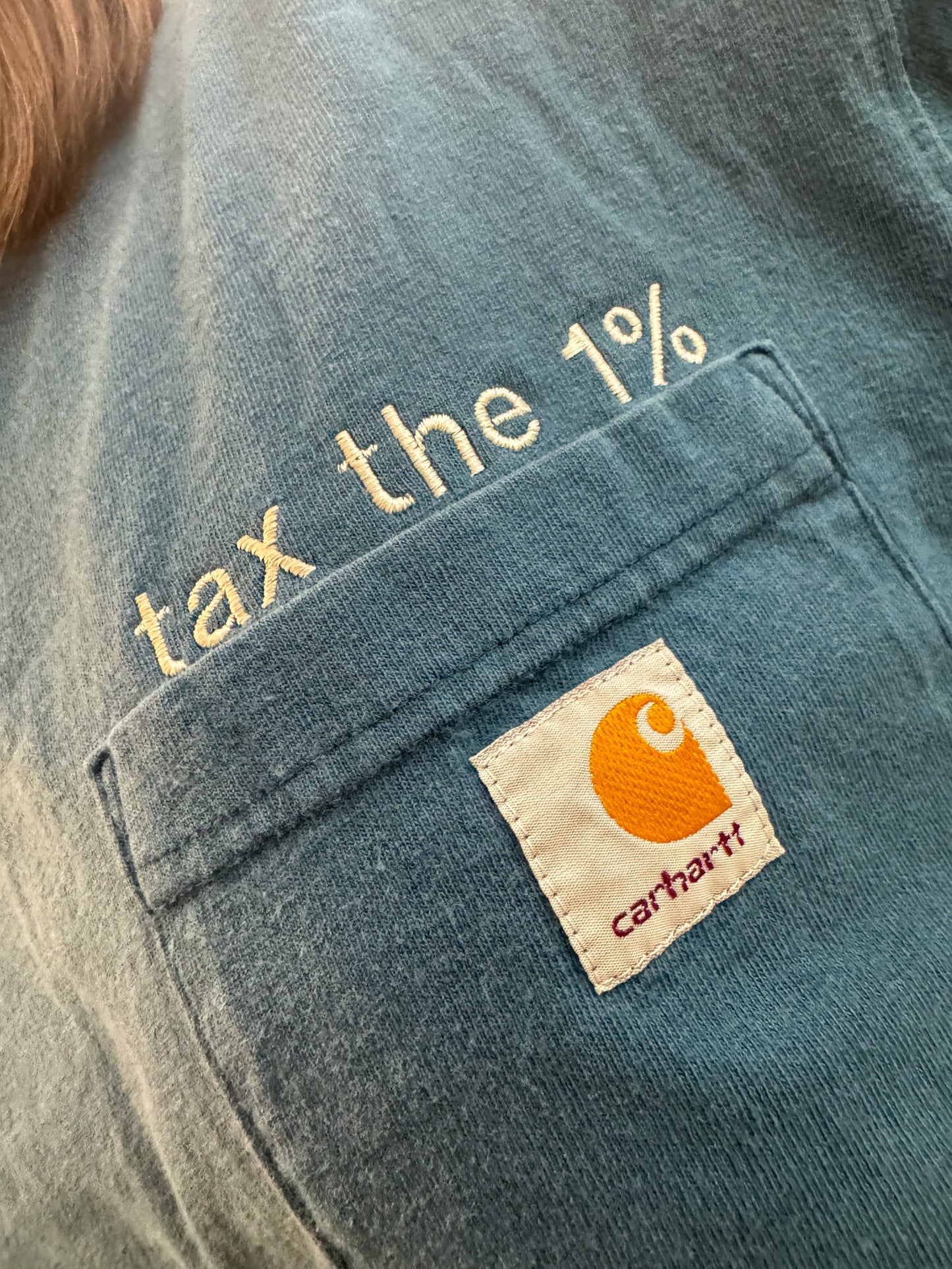 Tax the 1% Carhartt Pocket T-Shirt M