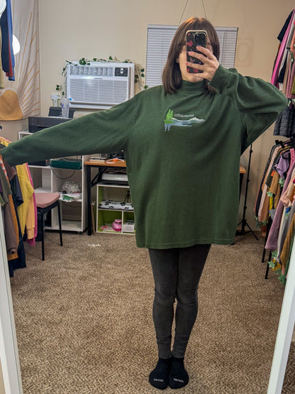 Sustainability Green Turtleneck Long Sleeve XL