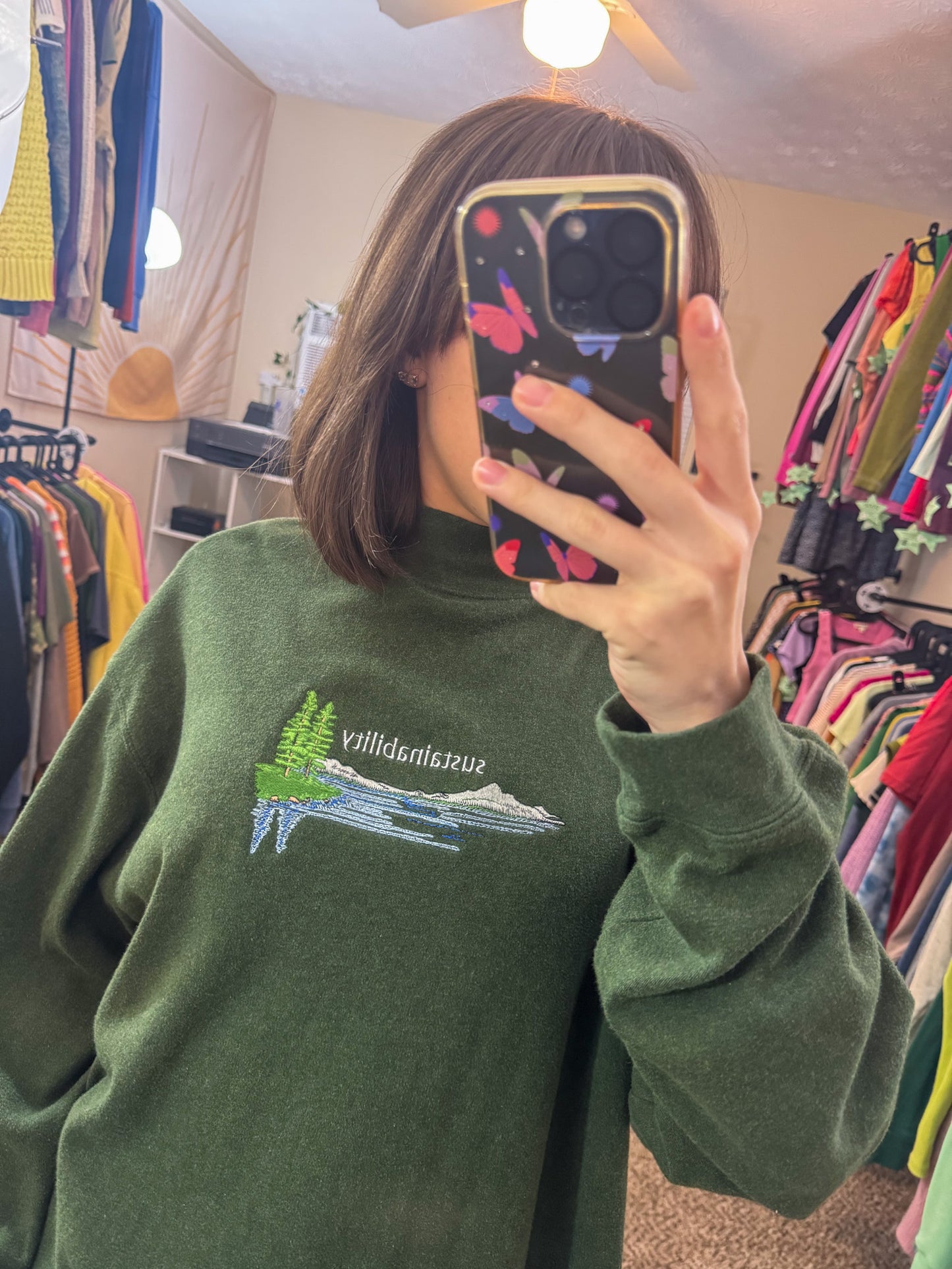 Sustainability Green Turtleneck Long Sleeve XL