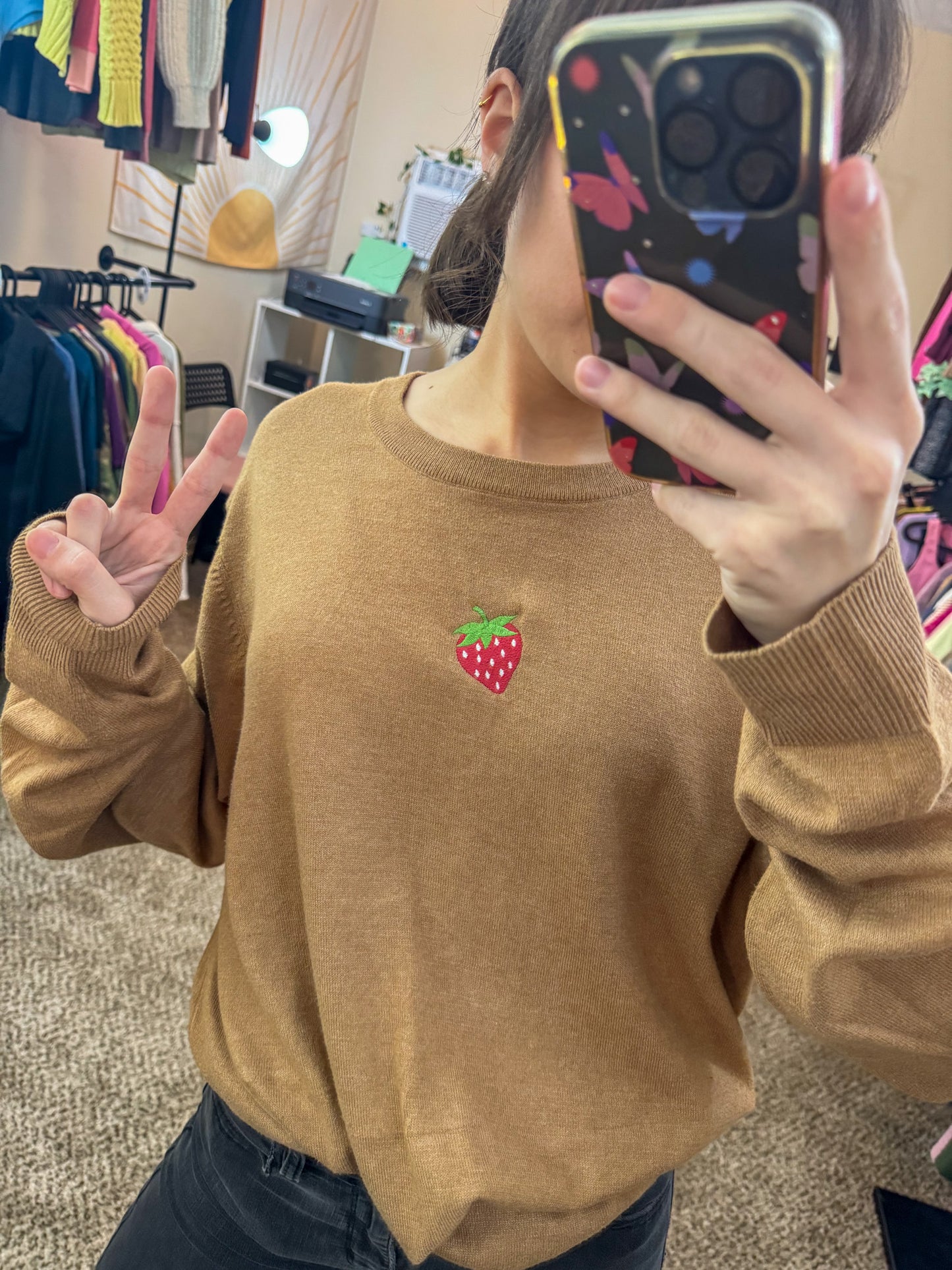 Strawberry Tan Sweater XL