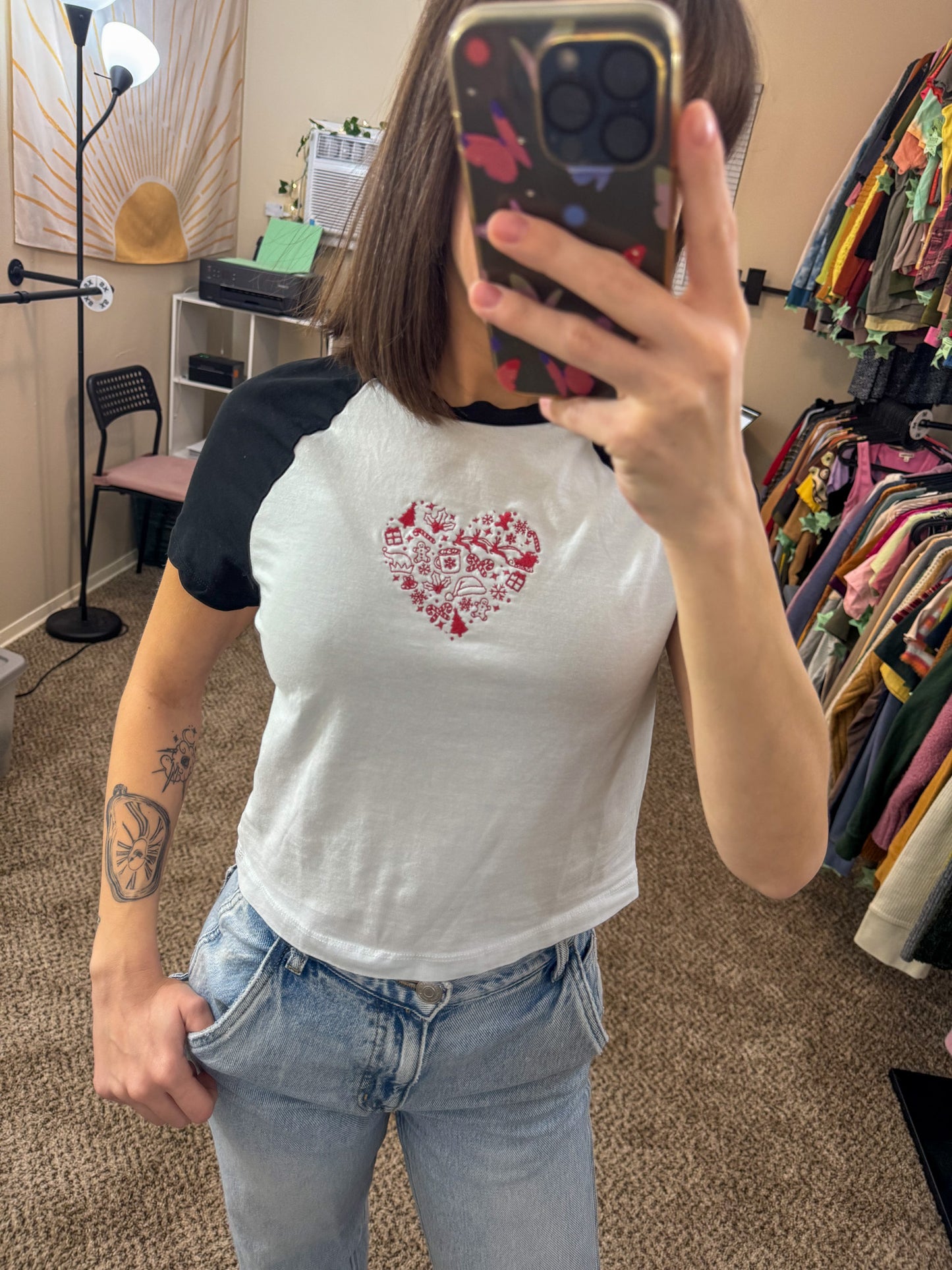 Holiday Heart Baby Tee L