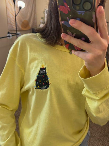 Grumpy Kitty Yellow Long Sleeve M