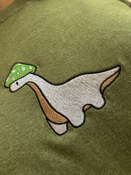 Green Mushroom Dino Long Sleeve L