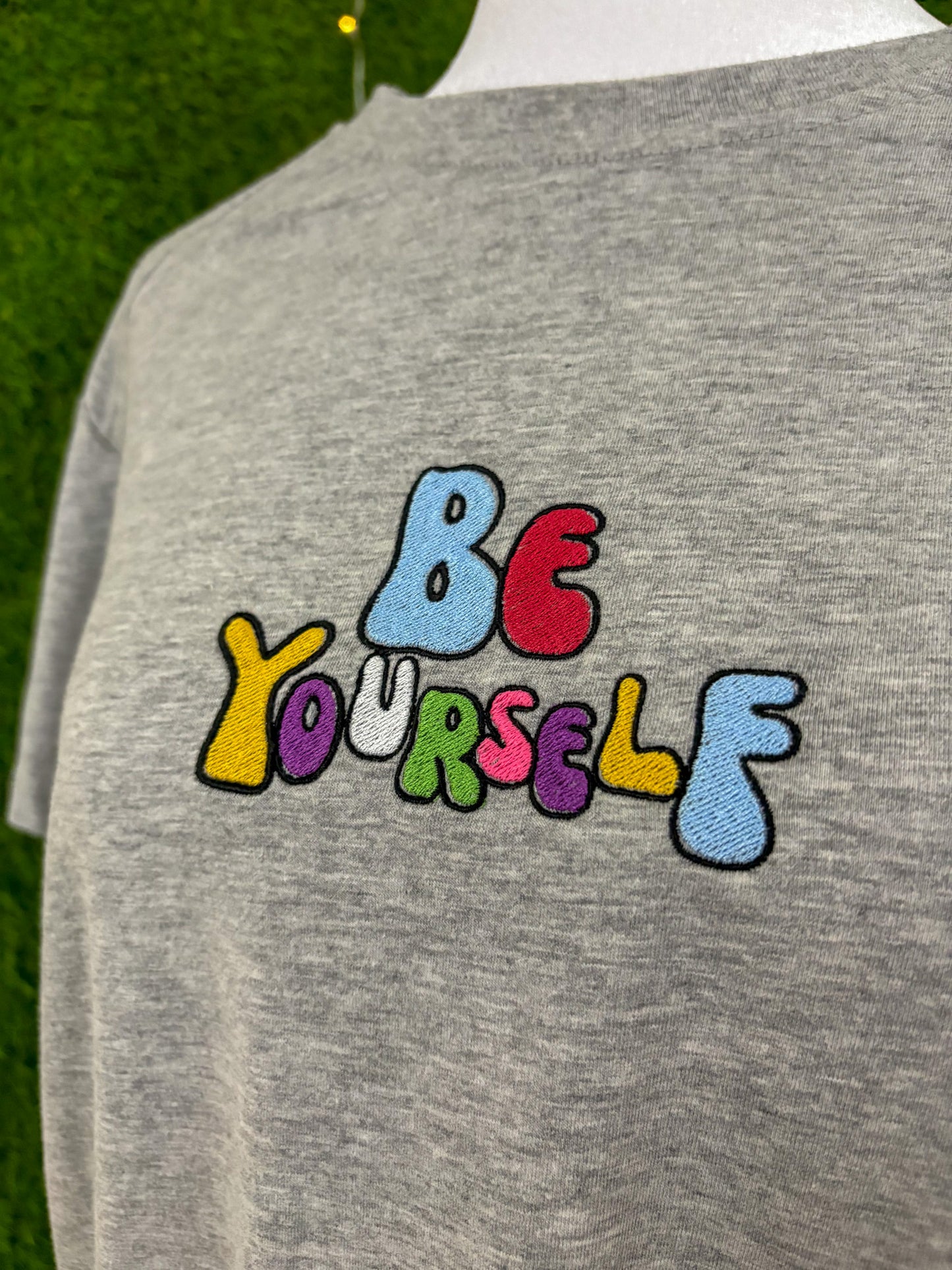 Be Yourself Grey T-Shirt M