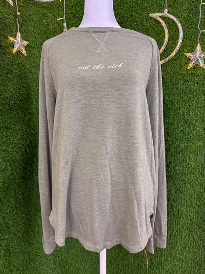 Eat the Rich Green Longsleeve M