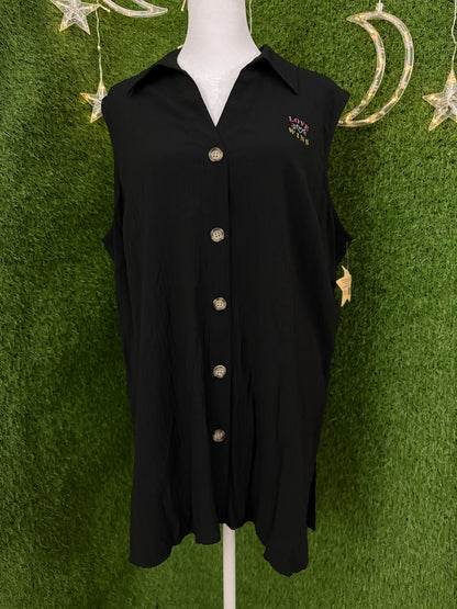 Love Wins Button Up Tank 2XL