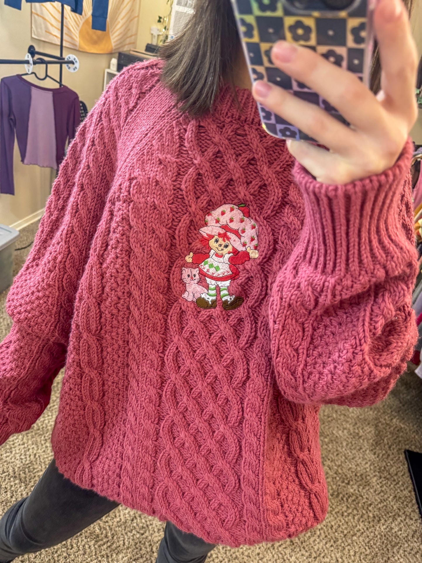 Strawberry Shortcake Pink Sweater 3XL