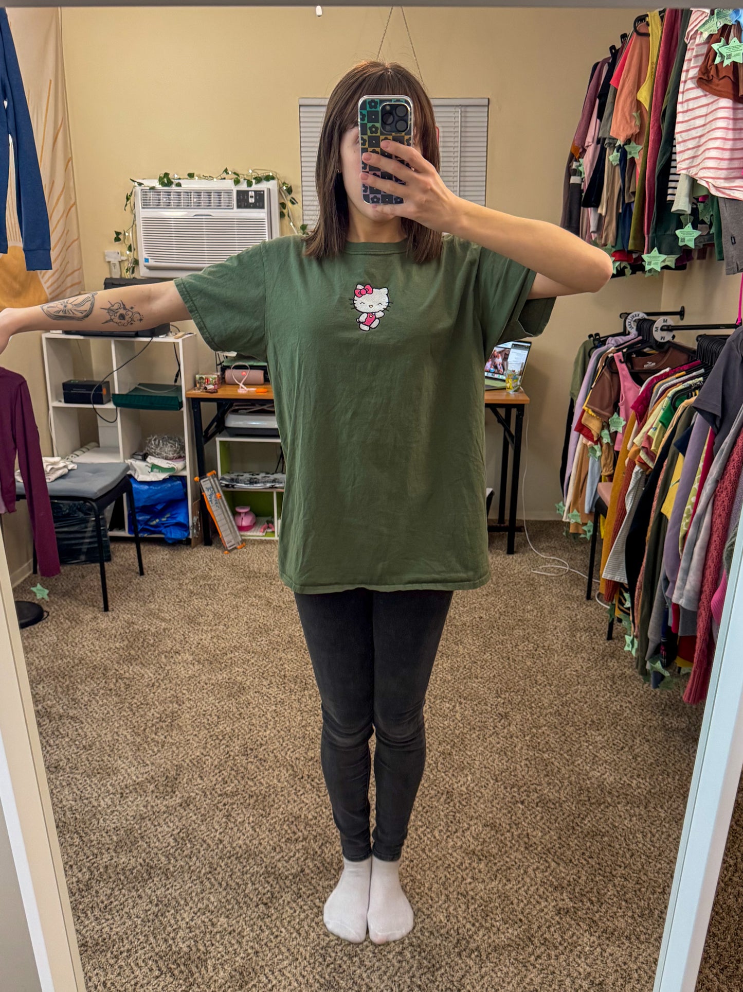 Hello Kitty Green T-Shirt L