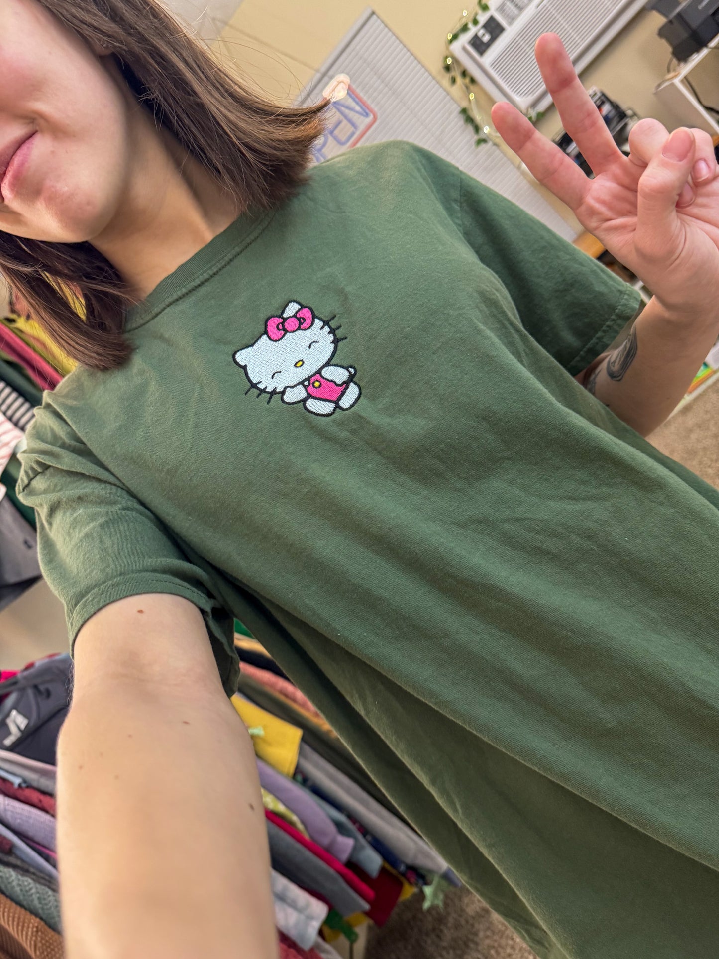 Hello Kitty Green T-Shirt L