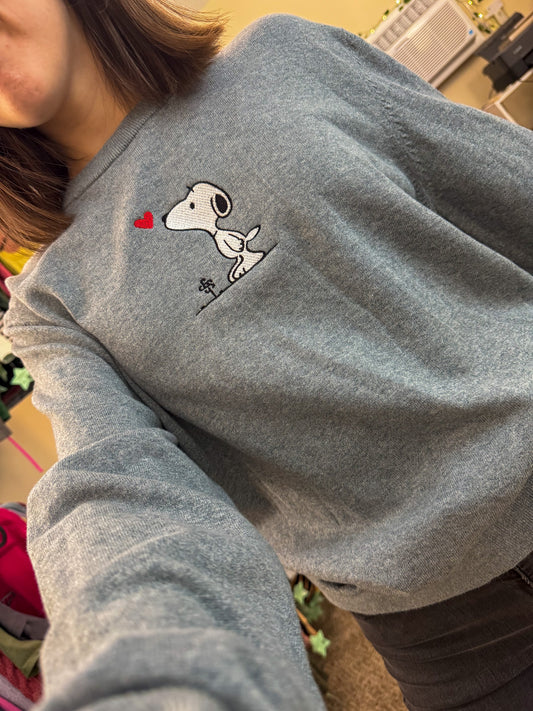 Snoopy Grey Sweater 2XL