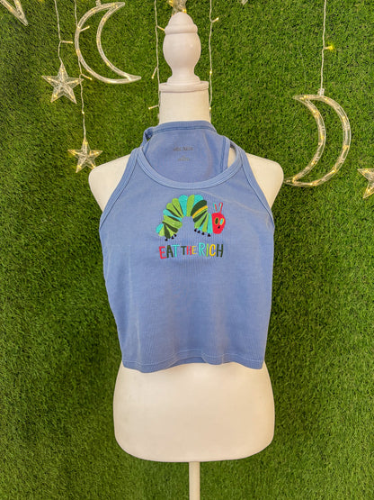 Eat the Rich Blue Tank Top XS