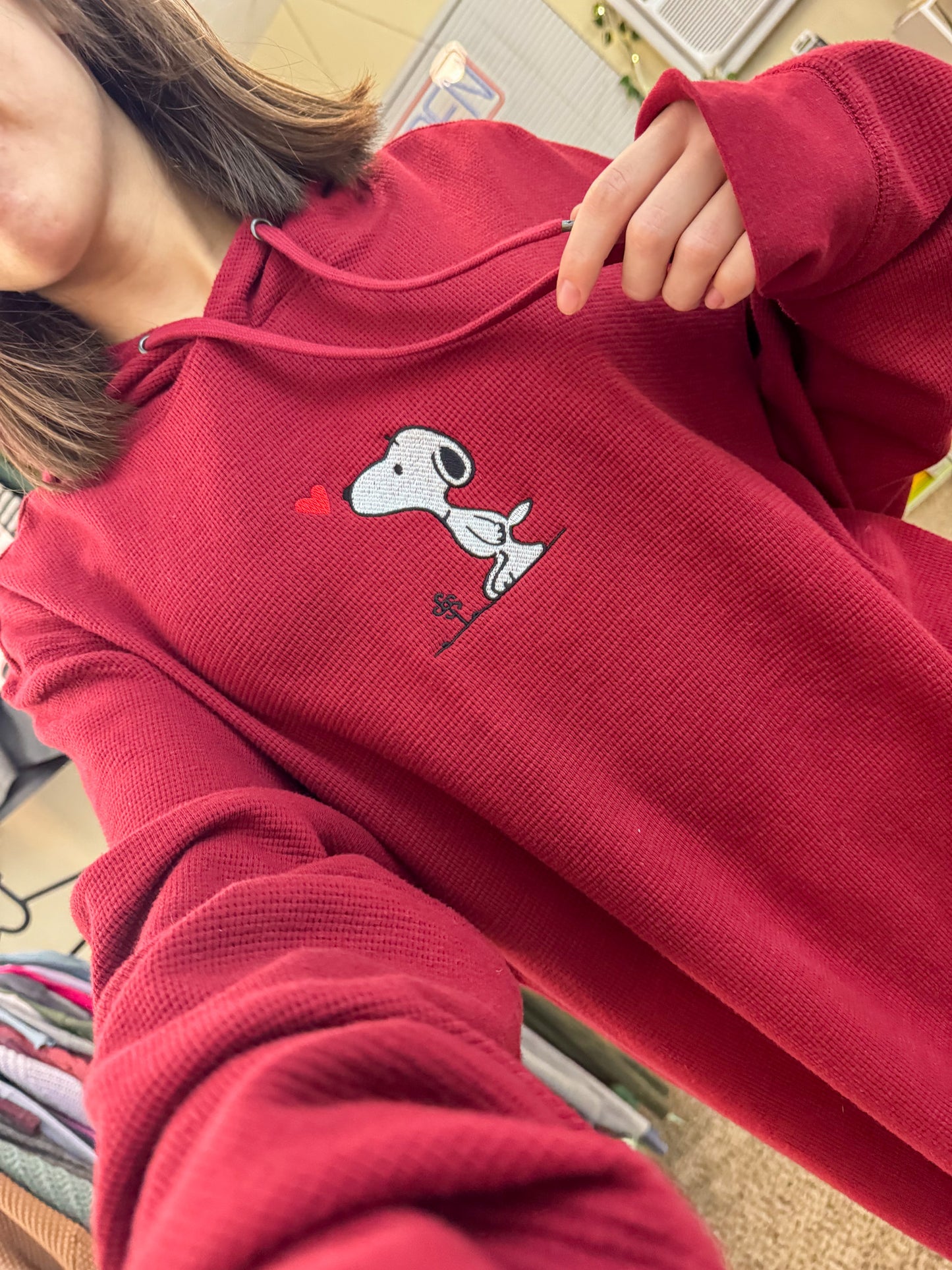 Snoopy Thermal Hoodie L