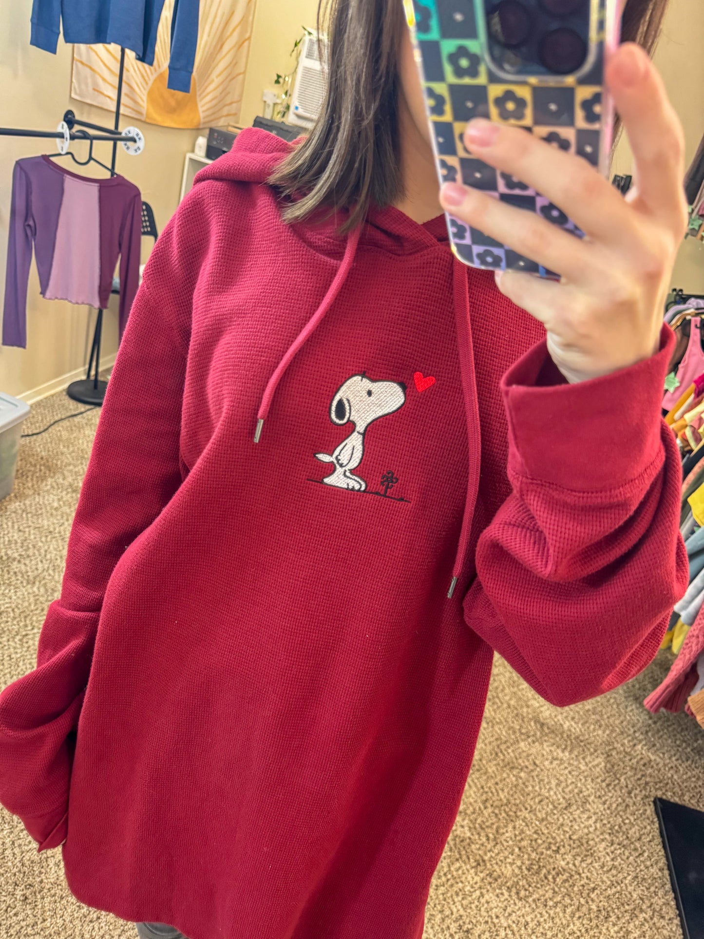 Snoopy Thermal Hoodie L