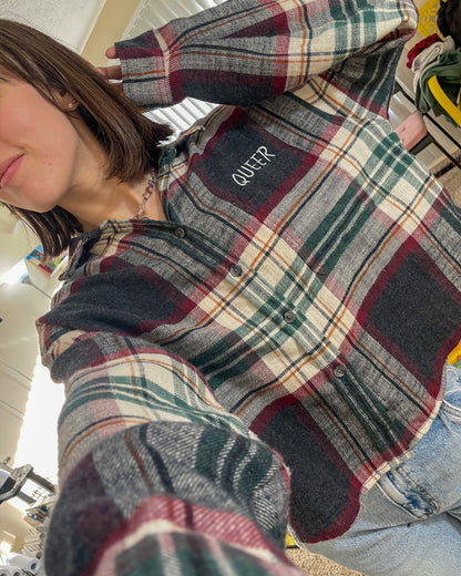 Queer Cropped Flannel L