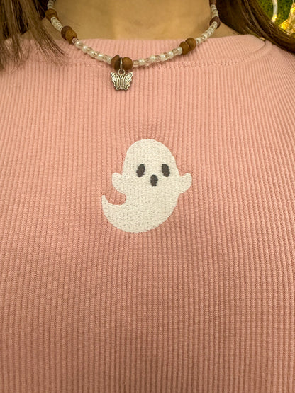 Ghosty Pink Baby Tee L