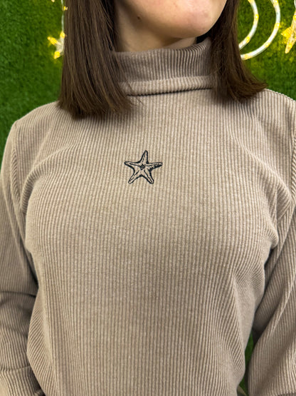 Starfish Tan Turtleneck XL