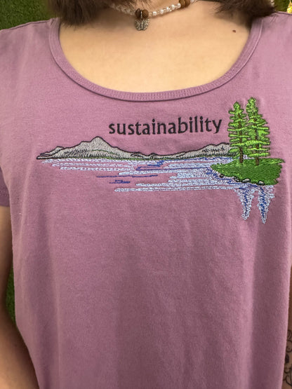 Sustainability Lake Purple Baby Tee 2XL