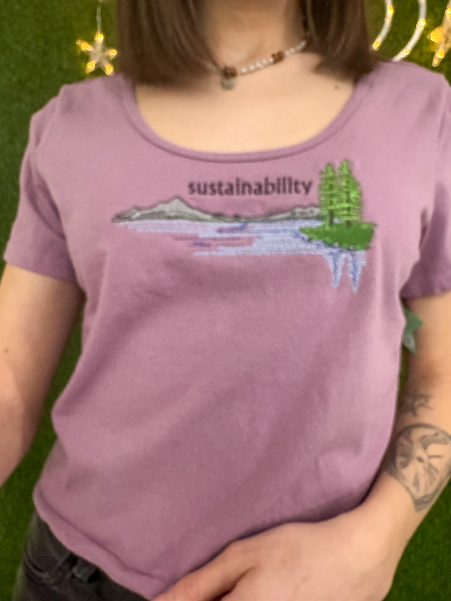 Sustainability Lake Purple Baby Tee 2XL