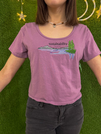 Sustainability Lake Purple Baby Tee 2XL