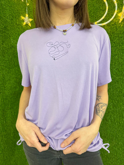 Joint Cinched Side Lilac T-Shirt 2XL