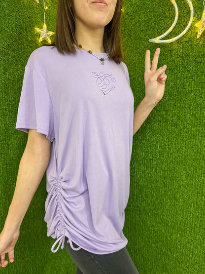 Joint Cinched Side Lilac T-Shirt 2XL