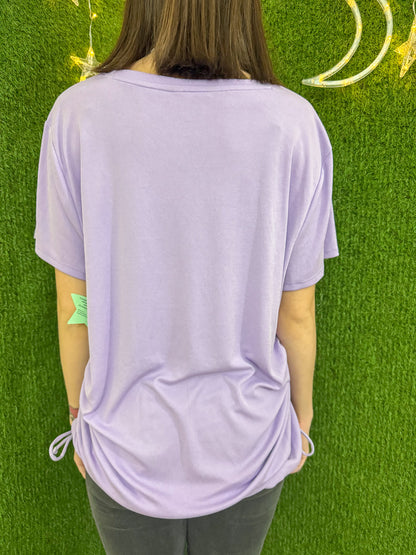 Joint Cinched Side Lilac T-Shirt 2XL