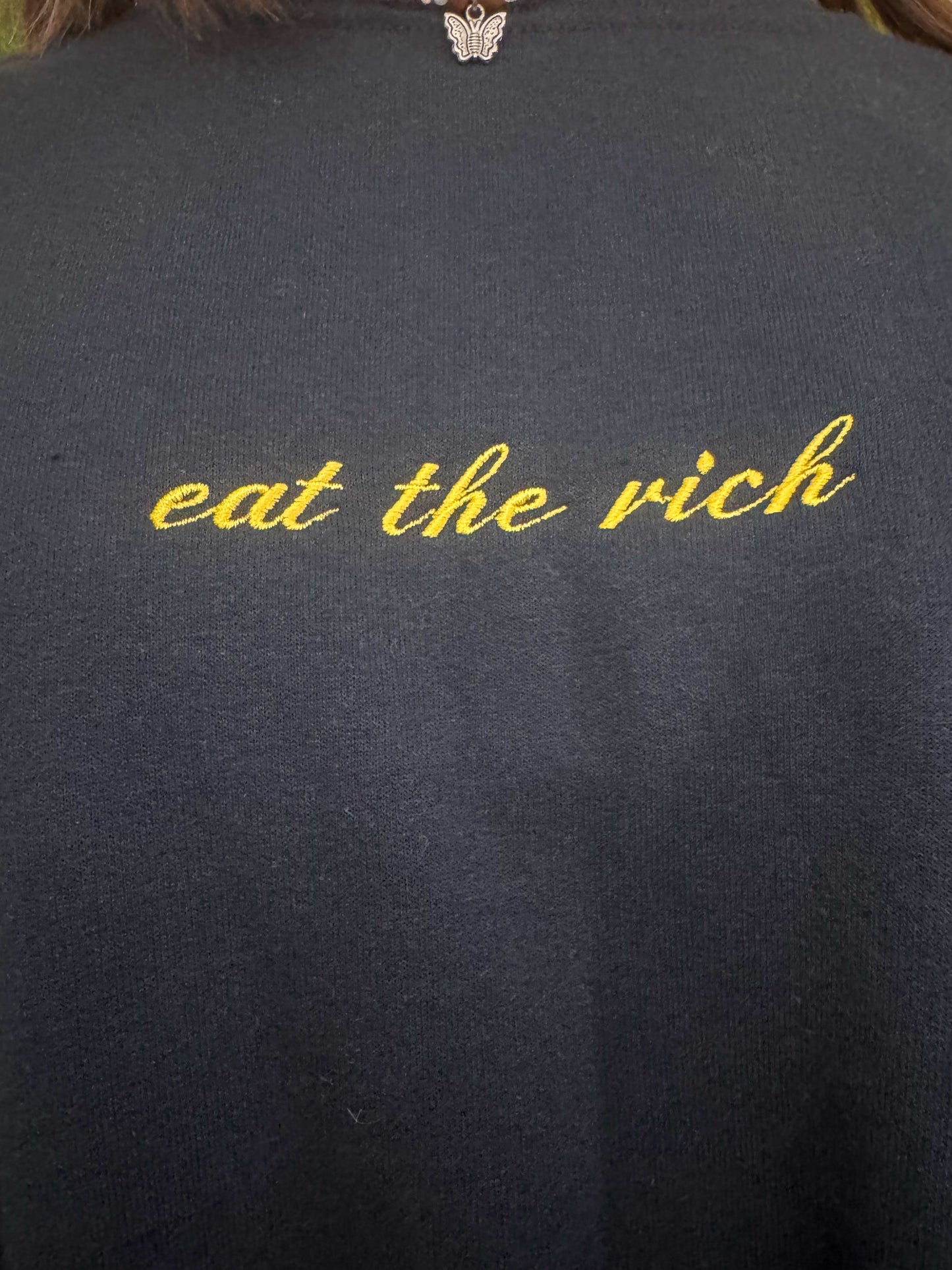 Eat The Rich Black Crewneck 2XL