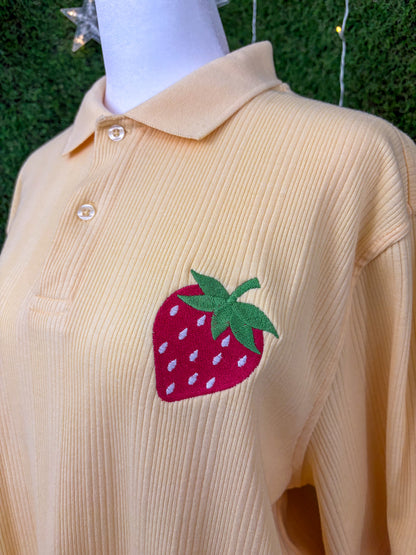 Strawberry Yellow Polo Shirt M