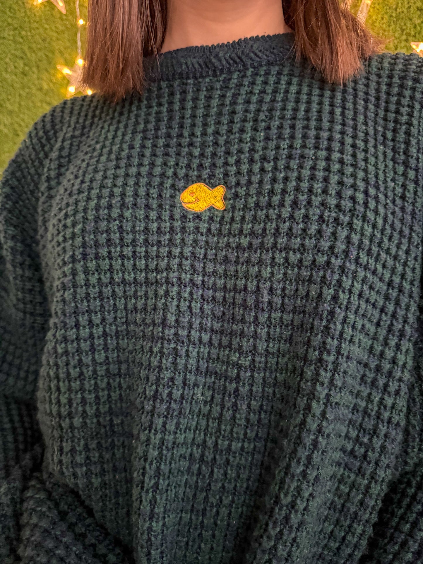 Goldfish Green Sweater 2XL