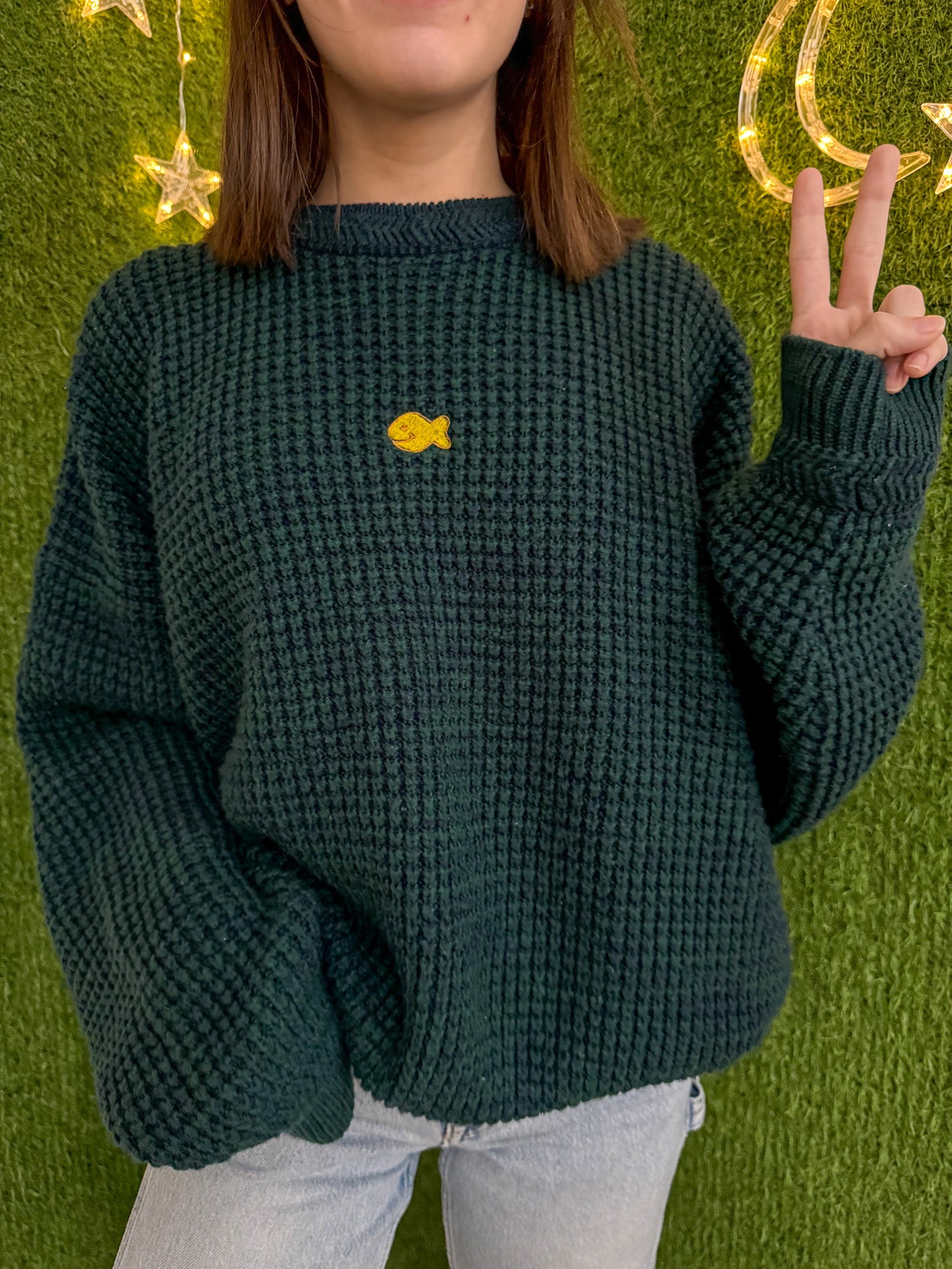 Goldfish Green Sweater 2XL