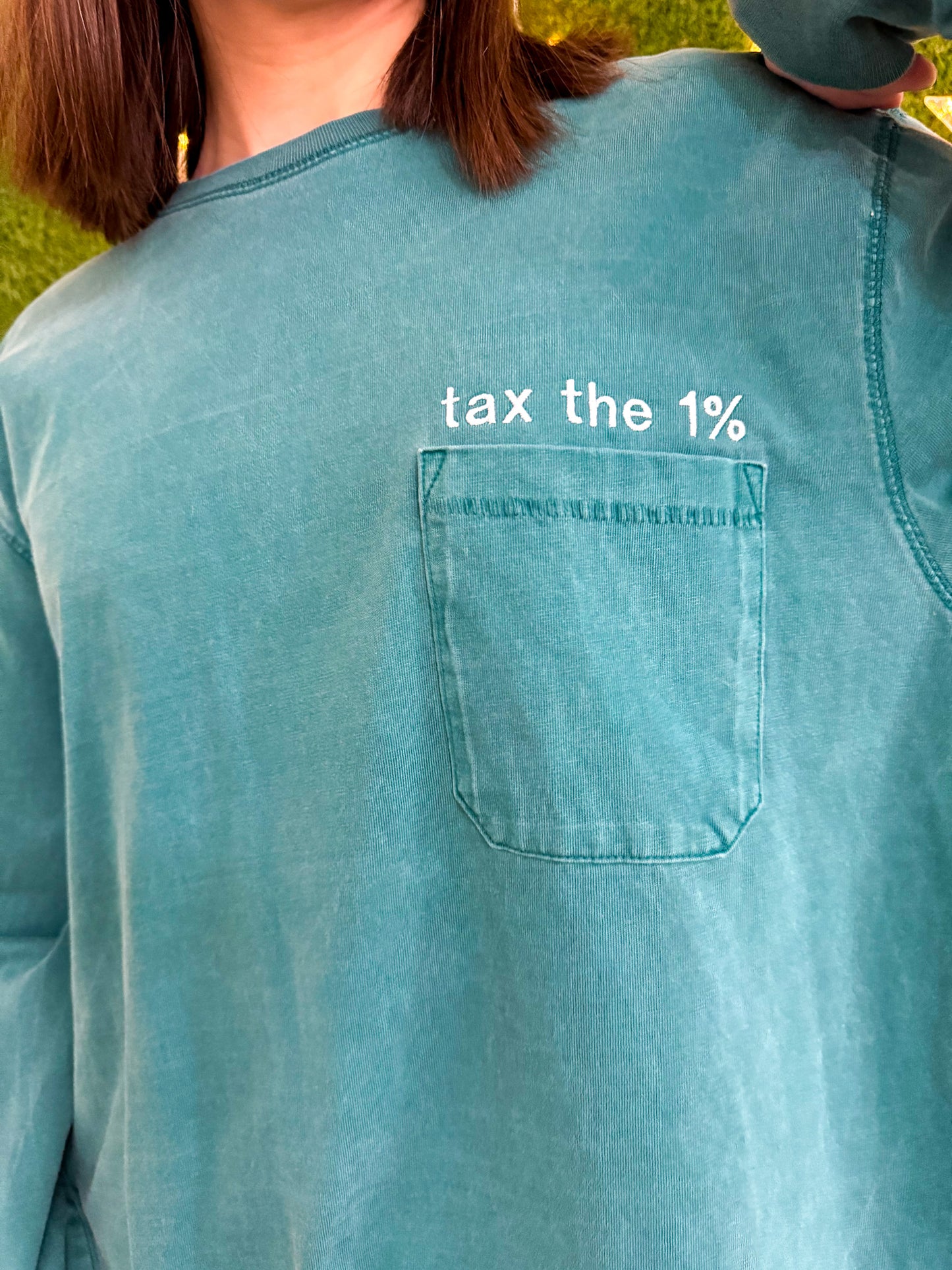 Tax the 1% Pocket Long Sleeve XL