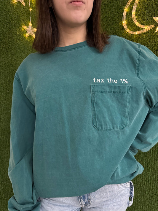 Tax the 1% Pocket Long Sleeve XL