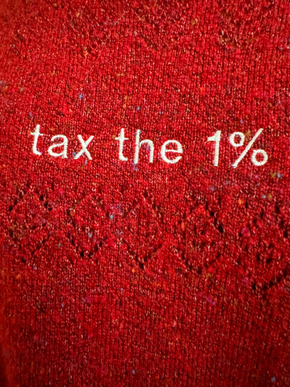 Tax the 1% Red Sweater 3XL