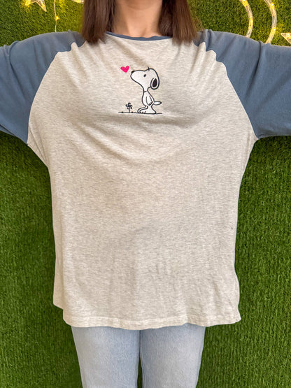 Snoopy Blue and Grey Long Sleeve L