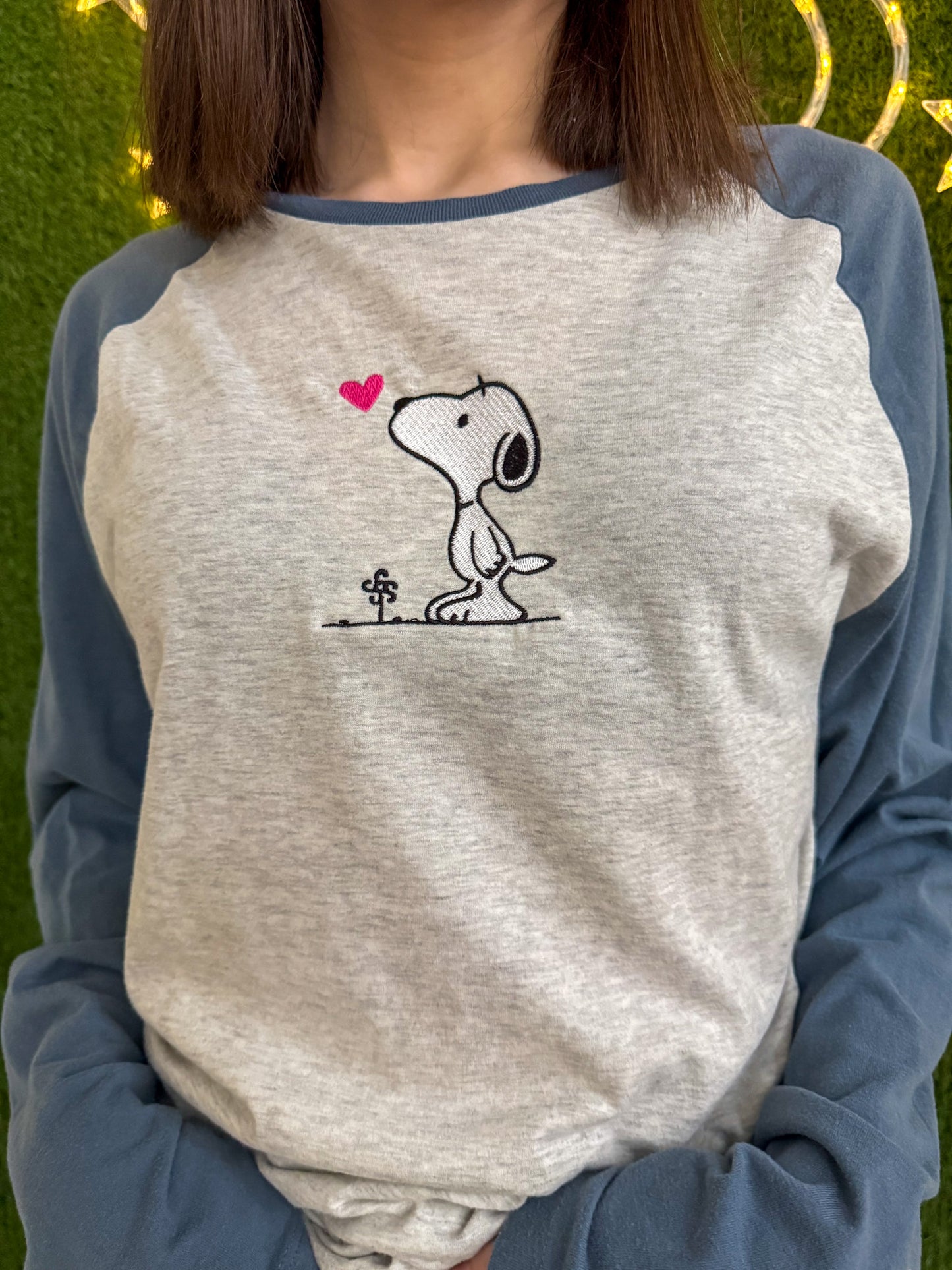 Snoopy Blue and Grey Long Sleeve L