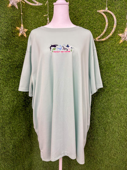 Protect our Oceans Green T-Shirt 3XL