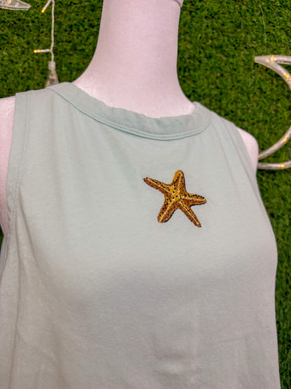 Starfish Green Tank Top L