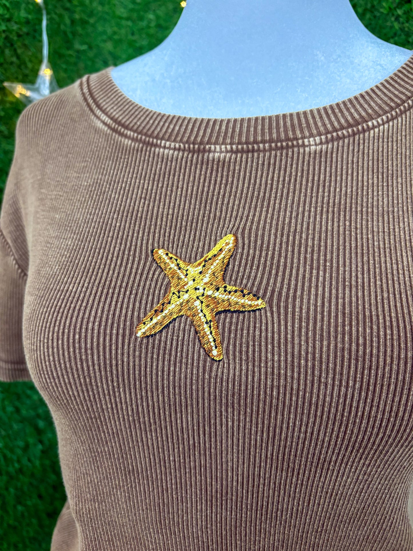 Starfish Brown Baby Tee L