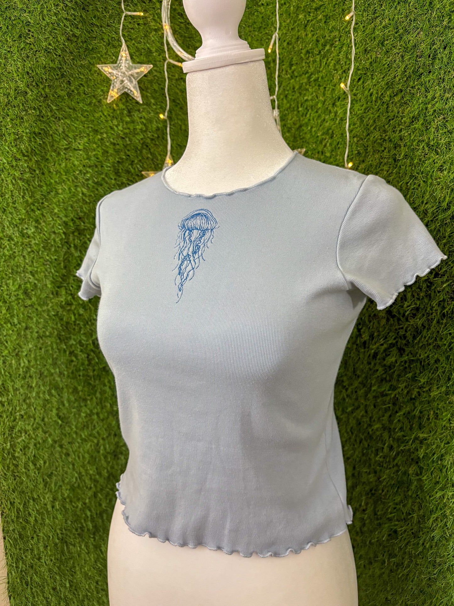 Jellyfish Blue Baby Tee S