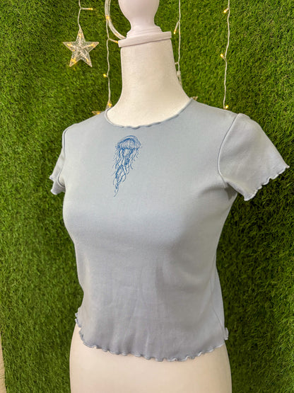 Jellyfish Blue Baby Tee S