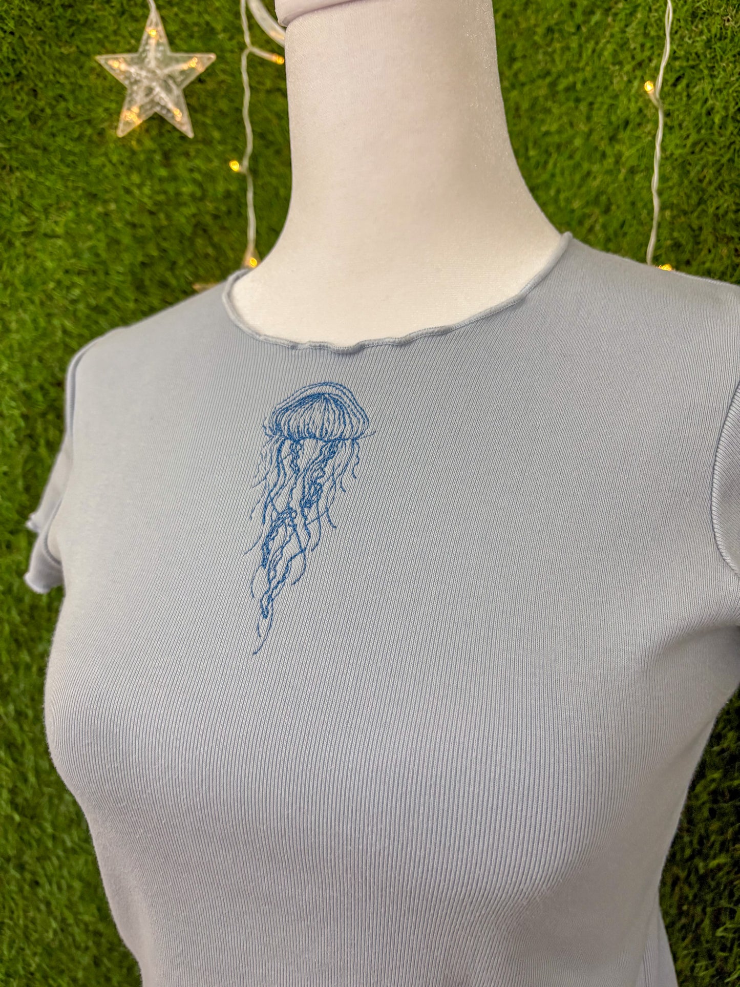 Jellyfish Blue Baby Tee S