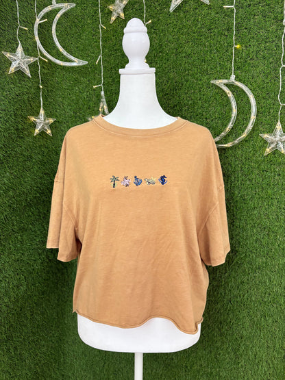 Ocean Life Brown Baby Tee L