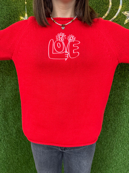 Love Red Sweater L