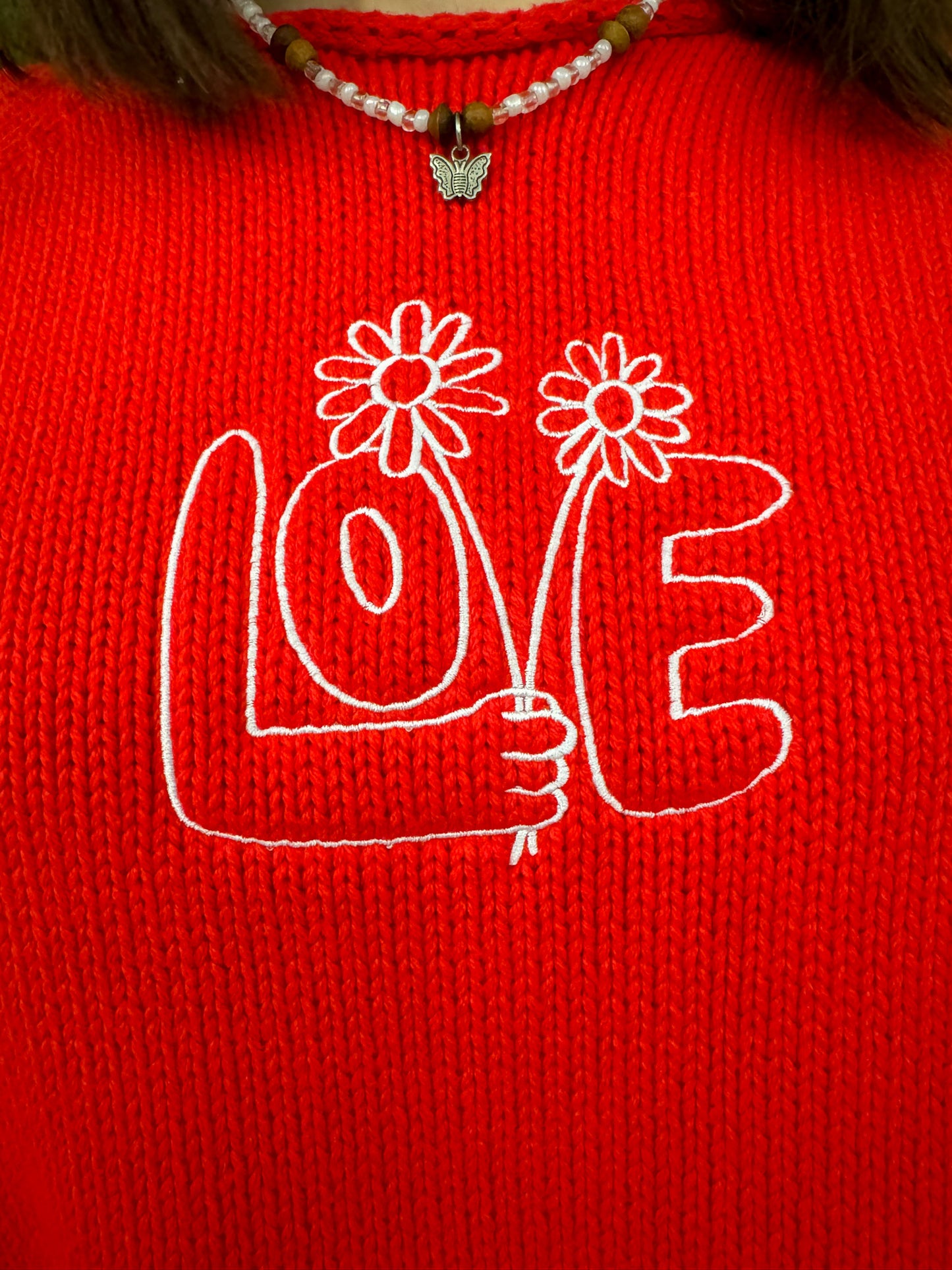 Love Red Sweater L