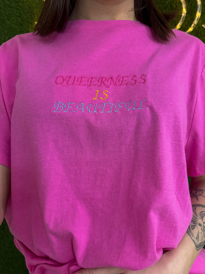 Queerness is Beautiful Pink T-Shirt XL