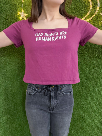 Human Rights Magenta Baby Tee 2XL