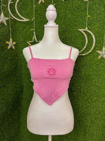 Moon & Sun Pink Tank Top XS