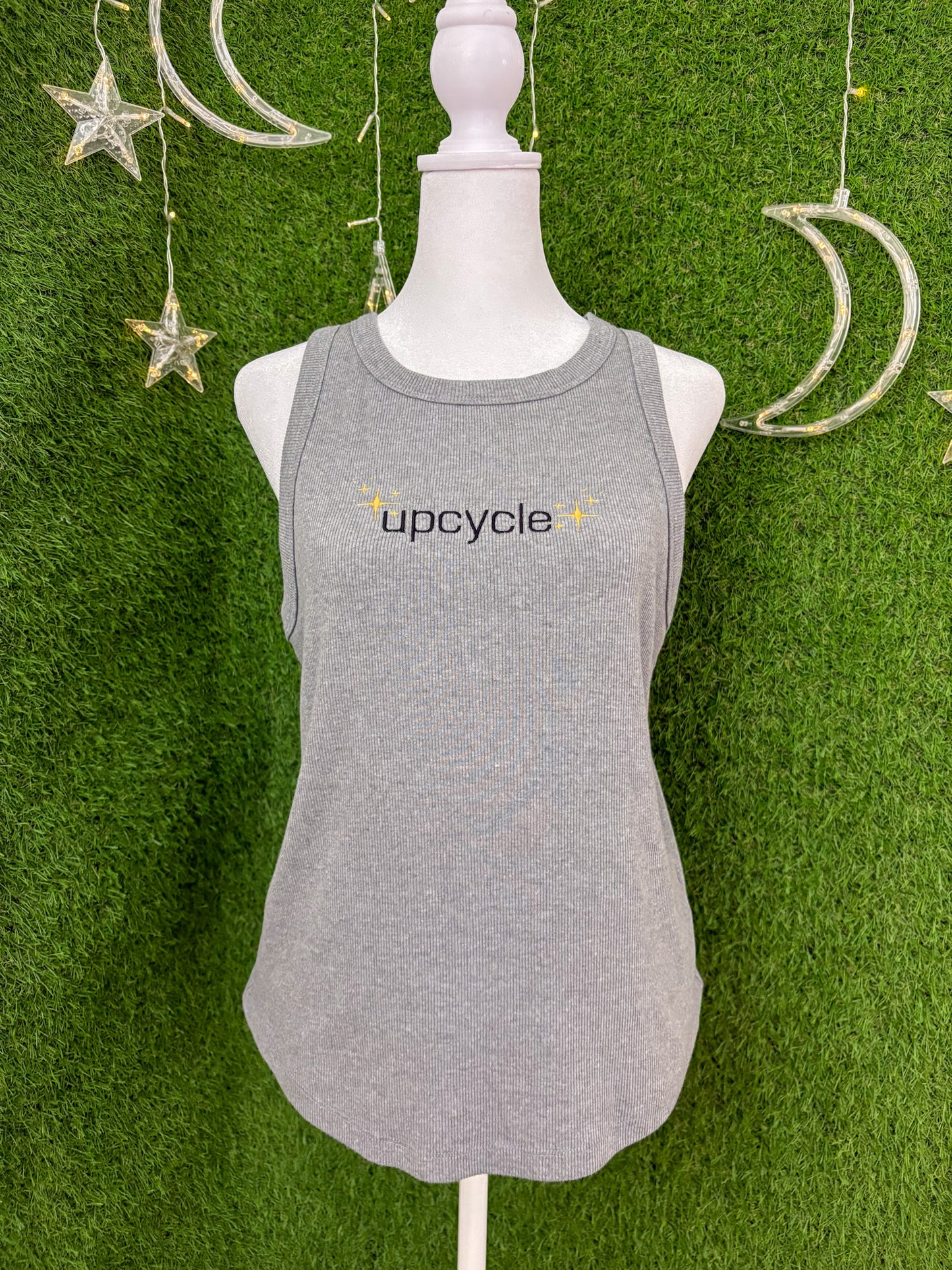 Upcycle Grey Tank Top S