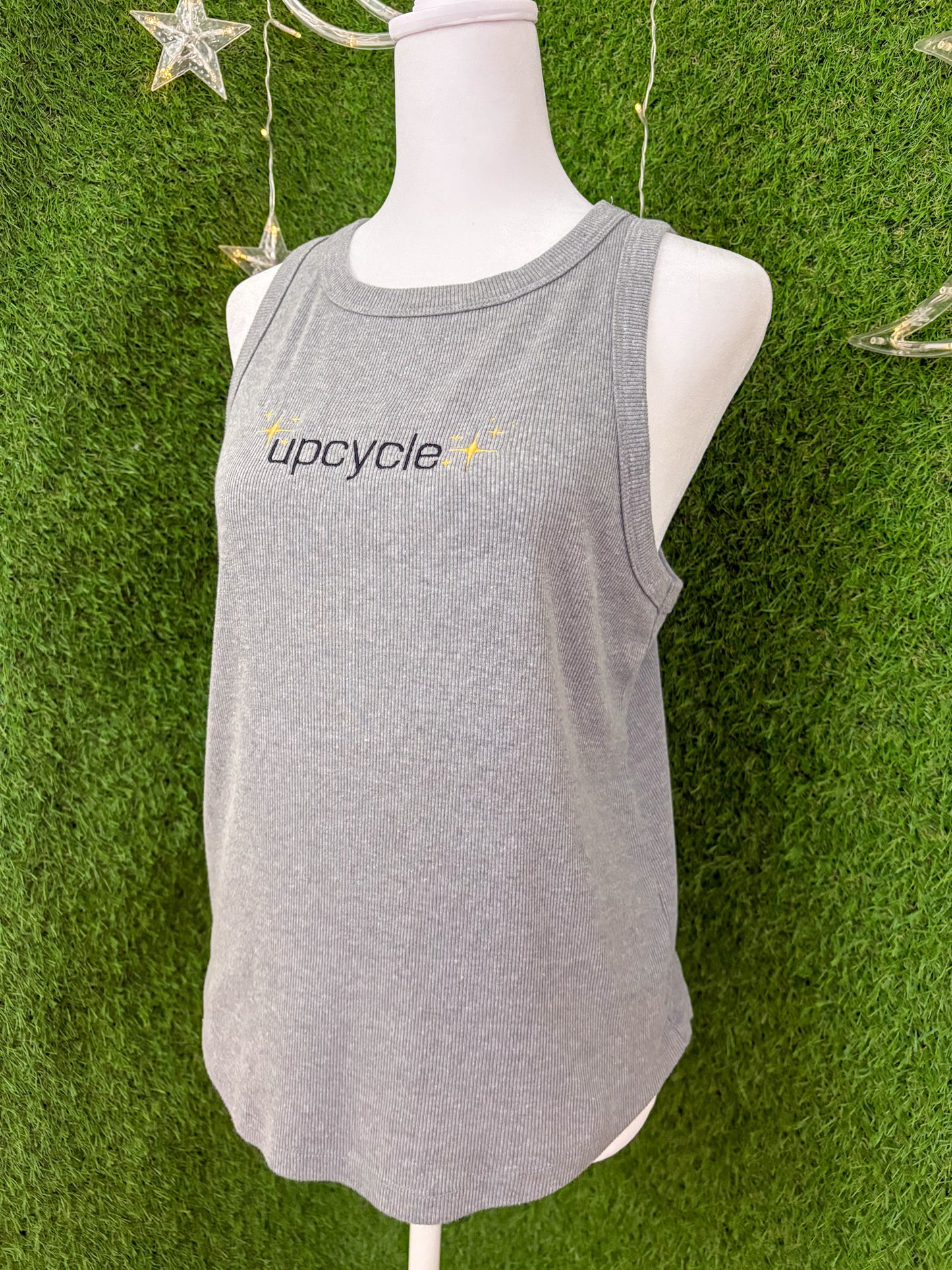 Upcycle Grey Tank Top S